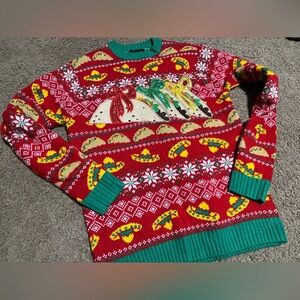 Festive Red and Green Taco Sweater